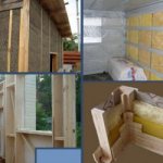 Do-it-yourself bathhouse made of boards and insulation