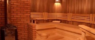 Фото внутреннего помещения бани