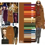 Color combination in clothes brown