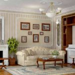 bright living room design in french style
